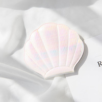 Trendy Shell-Shaped Folding Double Sided Magnifying Travel Wholesale Beauty Cosmetic Mini Compact Pocket Mirror for Women
