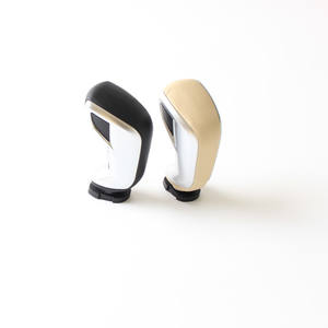 Poignée de levier de vitesse automatique Peugeot en cuir noir beige, ajustement ergonomique, Europe - Product Image 4