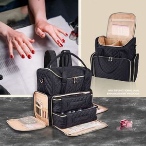 Sac à dos organisateur de vernis à ongles BSCI avec 80 flacons, double couche, grand sac de rangement pour vernis à ongles - Product Image 1