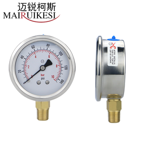 Venda Direta Da Fábrica Medidor De Pressão De Óleo M14 * 1.5 Conexão Inferior Rosqueada Medidor De Pressão De Gás À Prova De Choque - Product Image 1