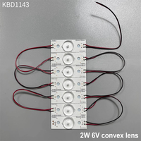 Perles de lampe SMD universelles avec lentille optique 3V 6V 2W pour réparation de rétroéclairage de téléviseur LCD, kits et pièces CKD