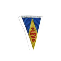 Drapeaux de fanion triangulaires personnalisés impression couleur polyester durable directe en usine