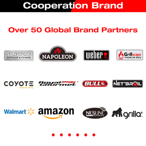 Lager in den USA Lager SS 4 Brenner Grill 15 Zoll Waschbecken Doppeltür rahmen Ausziehbarer Abfall behälter Eingebaute Außen küche - Product Image 5