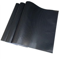 Film vinyle en fibre de carbone 6D pour voiture, rouleau d'autocollants, décalcomanie de logo intérieur, feuille d'emballage, console pour ordinateur portable et téléphone