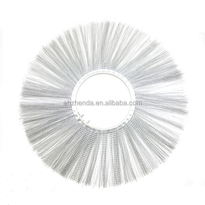 <span class=keywords><strong>Brosse</strong></span> à balai ondulée en fil d'acier plat Zhenda pour le nettoyage des routes, balai pour balayeuse, balayeuse à neige - Product Image 2