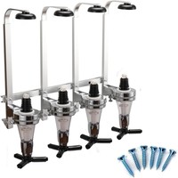 Accessoires pour restaurant, café, bar : Distributeur de vin et de spiritueux mural en métal pour 4 bouteilles