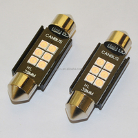 Éclairage intérieur automobile 39mm 6SMD 3030 Canbus LED, lampe de plaque d'immatriculation 2W, ampoule de dôme et de lecture pour voiture, accessoire d'éclairage intérieur automobile