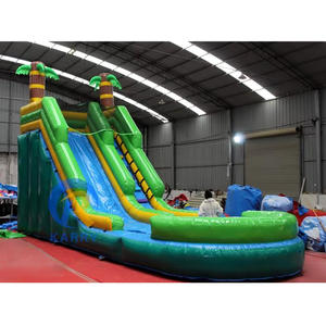 Tobogán acuático inflable comercial de PVC para palmeras tropicales con piscina para uso doméstico y exterior para adultos y niños - Product Image 6