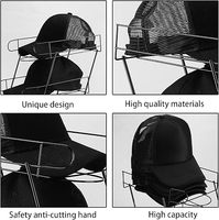 Présentoir à chapeaux en fil métallique à 4 niveaux, support autoportant pour casquettes de baseball, présentoir de comptoir pour magasin