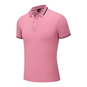 Groothandel Zijde Katoen Effen Casual Custom Geborduurd Logo Heren Golf Polo Shirt Camiseta Polo Pour Homme