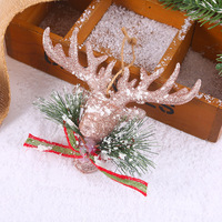 Décoration de Noël de haute qualité, écologique, petite pendentif en plastique créatif, cloche d'arbre, renne, accessoire de décoration de vacances