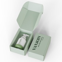 Boîtes cadeaux écologiques en gros, couleur menthe verte, personnalisées, avec logo imprimé, pour flacons pompe