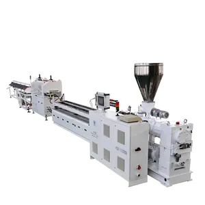 Hina-línea de producción de paneles de PVC-WPC, máquina de fabricación de perfiles de PVC-WPC con extrusora HZS 300, 65/132mm de ancho máximo