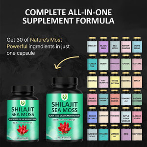 Capsules de Shilajit de marque privée avec mousse de mer Huile de graine noire Champignon Immunité Soutient et renforce la santé des os articulaires pour adulte - Product Image 6