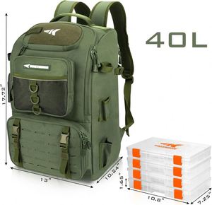 Muestra Gratis, Mochila de Pesca Ligera de Gran Capacidad, con Separador Móvil, Multifuncional, Bolsa para Aparejos de Pesca Multiusos - Product Image 4