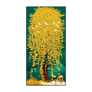Venta Directa <span class=keywords><strong>de</strong></span> Fábrica, <span class=keywords><strong>Cuadros</strong></span> <span class=keywords><strong>de</strong></span> <span class=keywords><strong>Árbol</strong></span> <span class=keywords><strong>de</strong></span> <span class=keywords><strong>la</strong></span> Fortuna Dorado sobre Lienzo, Enmarcados, para Decoración del Hogar - Product Image 3