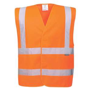 PORTWEST - EC76ORR4X/5X Eco high visibility <b>orange</b> vest (10 pcs.) - EAN 5036146015658 <b>HI</b>-<b>VIS</b> WORKWEAR - Product Image 1