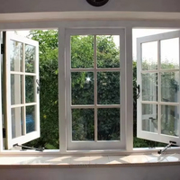 Ventana Abatible de Aluminio con Rotura de Puente Térmico CBMmart, Doble Acristalamiento, Revestimiento Low-E, Certificación Energy Star, Tamaño Personalizado