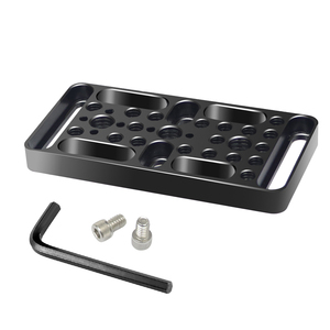 Placa de Conexión Multiusos Easy Plate con Soporte de Zapata Fría ARRI de 1/4" y 3/8" para Bloques de Riel, Varillas de Cola de Golondrina y Cages de Cámaras DSLR - Product Image 1