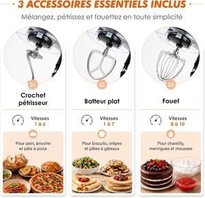 Professional Multifunction Stand Mixer Cake Stand Food Mixer <b>Machine</b> with Stand Mixer Bowl - Product Image 4