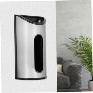 SUS Wall Mounted Grocery Bag Holder/Container/<b>Storage</b>/Stash/Dispenser Shopping Plastic Bag <b>Storage</b> Solution Organizer - Product Image 2