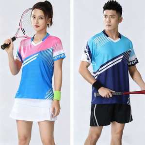 Adult Unisex <b>Badminton</b> Uniform Wholesale Printed Cooling Fabric Quick-Dry Custom Logo Sublimation Sportswear 100% Polyester - Product Image 4