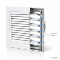 Grille d'aération de retour d'air avec registre en aluminium, réglable pour CVC