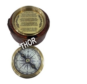 1920 poème plat boussole étui en cuir à collectionner marine poche équipement de navigation article cadeau - Product Image 5