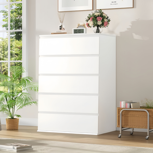 Organizadores de Gabinetes Blancos de Diseño Simple, Cajonera Metálica de Almacenamiento, 5 Cajones, Cajonera <span class=keywords><strong>Chester</strong></span> para Dormitorio, Sala de Estar, Oficina en Casa, Escuela - Product Image 6