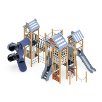 Équipement de terrain de jeu extérieur pour enfants à bas prix, grand parc de divertissement pour enfants, parc de jeux pour enfants avec toboggan