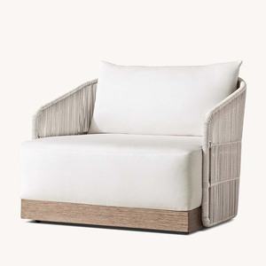 Ensemble de canapés de jardin en teck moderne et élégant pour terrasse extérieure, cour, hôtels, villas, parcs - Imperméable, durable, style détente pour la maison - Product Image 1