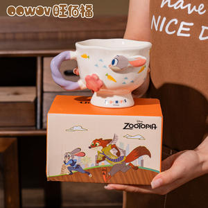 Taza <span class=keywords><strong>de</strong></span> Cerámica <span class=keywords><strong>de</strong></span> Dibujos Animados <span class=keywords><strong>de</strong></span> Zootopia, Taza <span class=keywords><strong>de</strong></span> Café Ecológica, Taza <span class=keywords><strong>de</strong></span> Té con Asa para Fiestas, Uso en el Hogar y la Oficina - Product Image 3