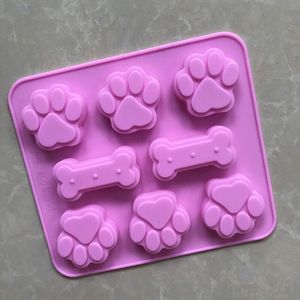 Bpa Miễn Phí Bán Buôn 8 Lỗ Chân In Con Chó Xương Hình Bánh Khuôn Silicone Sô Cô La Khuôn Mẫu Và Kẹo Khuôn Mẫu - Product Image 5