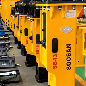 Para SOOSAN SB43 Caja de martillos hidráulicos Tipo Silencio para excavadoras Retroexcavadoras de 6-9 toneladas Nueva condición con motor central - Product Image 1