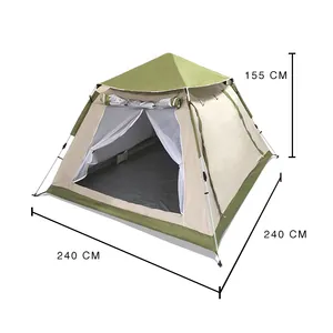 Outdoor Camping Tent Portable Folding Picnic Thickened Rain Proof Automatic Quick Opening Pop-up Beach Tent Sun Shade