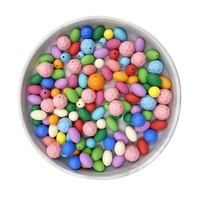 Perles de dentition en silicone écologiques en forme de cercle et d'ellipse pour soulager les bébés, idéales pour la fabrication de clips de sucettes DIY et jouets sensoriels
