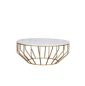Modern Metal Coffee <b>Table</b> with <b>Marble</b> Top for Living Room Luxury Home Furniture and Contemporary Interior Decoration - Product Image 1