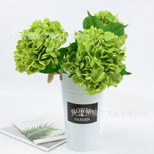 Fleurs artificielles d'hortensia Dongchen Crafts en vase, diamètre 20 cm, fleurs en soie, décoration de mariage et de maison, style pastoral - Product Image 2