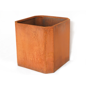 Jardinière carrée Gnee en acier Corten durable, style ferme, 18 pouces, pot de fleurs américain pour extérieur/intérieur, capacité personnalisable, pour la maison - Product Image 3
