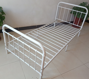 Traditional Design Stable Metal Bedroom Furniture Hot Sale Steel <b>Foldable</b> Single Iron <b>Bed</b> <b>Frame</b> Full <b>Size</b> Collapsible Portable - Product Image 4