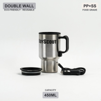 Mug chauffant multifonctionnel pour voiture avec logo personnalisé, bouilloire électrique, tasse thermos en acier inoxydable avec couvercle et poignée