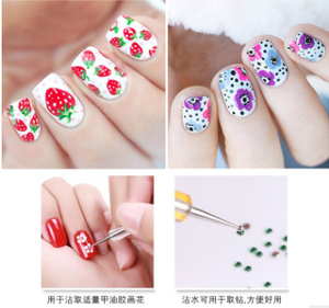 Lápiz de Puntos para Decoración de Uñas, Herramienta de Doble Punta con Mango de Perlas Coloridas para Manicura DIY y Salón de Belleza - Product Image 3