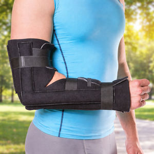 Inmovilizador de Codo Ajustable Personalizado con Férula Larga Extraíble para Recuperación de Lesiones y Soporte de Fracturas - Product Image 1