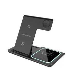 15W Wireless Charger Stand für iPhone 14 13 12 11 X XR Apple Watch 3-in-1-Schnellladestation für Airpods Pro IWatch 8 7