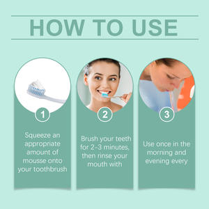 Mousse blanchissante pour les dents et bain de bouche bio de haute qualité 60 ml pour usage domestique - Product Image 6