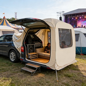 Tente de <span class=keywords><strong>camping</strong></span> imperméable pour hayon de voiture avec grande auvent et parois latérales pour créer une zone de vie extérieure spacieuse - Product Image 1