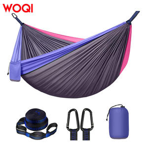 Hamaca Portátil para Acampar Woqi, Tela de Nailon, para 2 Personas, Viajes al Aire Libre, Senderismo, con Mosquetón, Diseño Minimalista - Product Image 5
