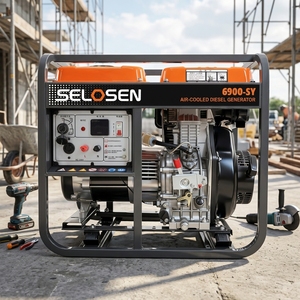 6kVA 110v/220v Open <b>Generator</b> Backup Power Generation Machine 6.2kW 380v Three Phase 400V Start 6900S-3 Complete Generato - Product Image 1