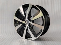 SYAC WHEEL, fabricant OEM, fabrique des jantes en alliage d'aluminium R15x5.5j/PCD4x100, face usinée noire, jantes de voiture de tourisme à vendre