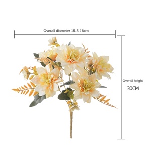 Rafina Xiaoli Crisantemo Artificiale per Decorazione Domestica, Fiori Finti da Parete, Rosa Artificiale - Product Image 4